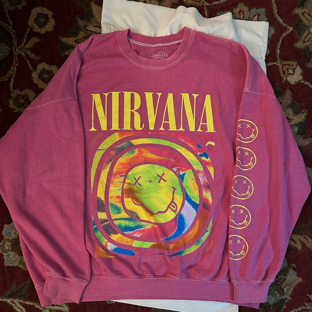 Pink Nirvana Graphic Sweatshirt